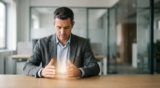 Représentation symbolique d'une entreprise protégeant et exploitant les données clients en toute conformité RGPD