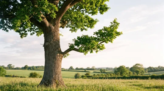 Photographie symbolique d'un arbre unique dont une branche vigoureuse se développe sans affaiblir le tronc principal, illustrant la diversification d'activité sans cannibalisation